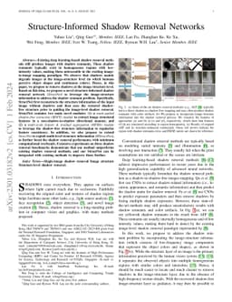 Structure-Informed Shadow Removal Networks