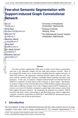 Few-shot Semantic Segmentation with Support-induced Graph Convolutional
  Network