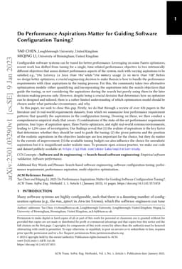 Do Performance Aspirations Matter for Guiding Software Configuration
  Tuning?