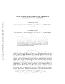 Optimal Subsampling Design for Polynomial Regression in one Covariate