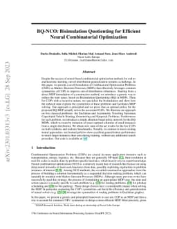 BQ-NCO: Bisimulation Quotienting for Efficient Neural Combinatorial
  Optimization