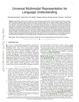 Universal Multimodal Representation for Language Understanding
