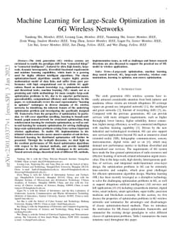 Machine Learning for Large-Scale Optimization in 6G Wireless Networks