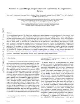 Advances in Medical Image Analysis with Vision Transformers: A
  Comprehensive Review