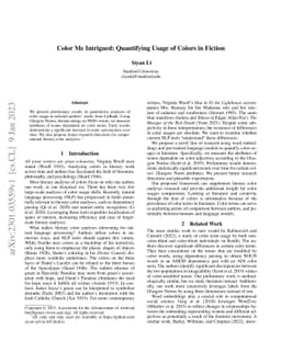 Color Me Intrigued: Quantifying Usage of Colors in Fiction