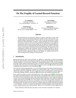 On The Fragility of Learned Reward Functions