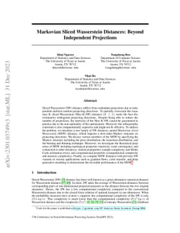 Markovian Sliced Wasserstein Distances: Beyond Independent Projections