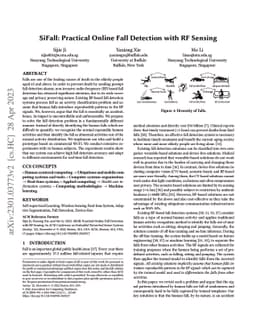 SiFall: Practical Online Fall Detection with RF Sensing