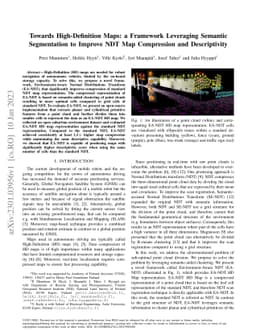 Towards High-Definition Maps: a Framework Leveraging Semantic
  Segmentation to Improve NDT Map Compression and Descriptivity