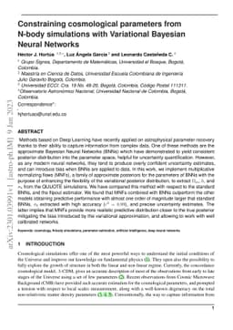 Constraining cosmological parameters from N-body simulations with
  Variational Bayesian Neural Networks