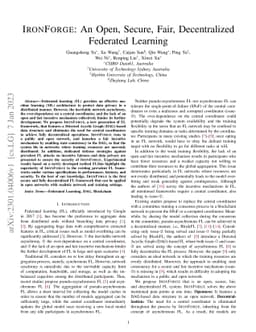 IronForge: An Open, Secure, Fair, Decentralized Federated Learning