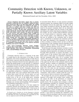 Community Detection with Known, Unknown, or Partially Known Auxiliary
  Latent Variables