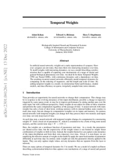 Temporal Weights