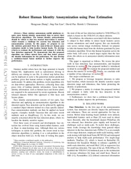 Robust Human Identity Anonymization using Pose Estimation