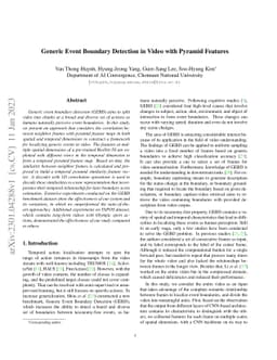 Generic Event Boundary Detection in Video with Pyramid Features