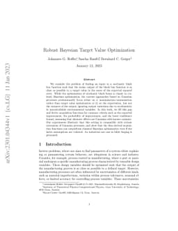 Robust Bayesian Target Value Optimization