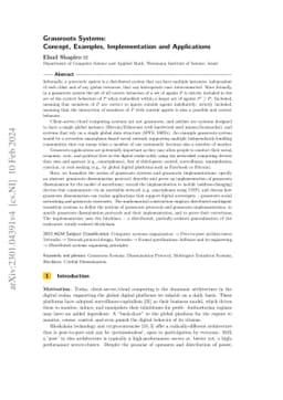 Grassroots Systems: Concept, Examples, Implementation and Applications