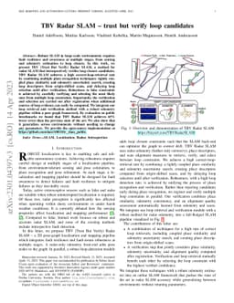 TBV Radar SLAM -- trust but verify loop candidates
