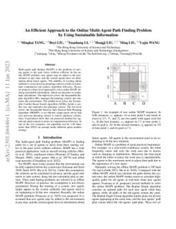 An Efficient Approach to the Online Multi-Agent Path Finding Problem by
  Using Sustainable Information
