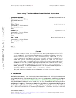 Uncertainty Estimation based on Geometric Separation