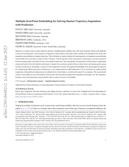 Multiple-level Point Embedding for Solving Human Trajectory Imputation
  with Prediction