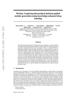 WuYun: Exploring hierarchical skeleton-guided melody generation using
  knowledge-enhanced deep learning