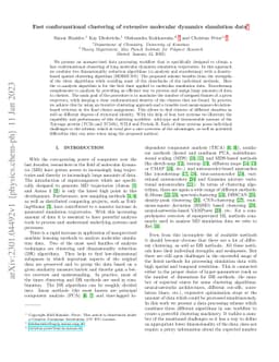 Fast conformational clustering of extensive molecular dynamics
  simulation data