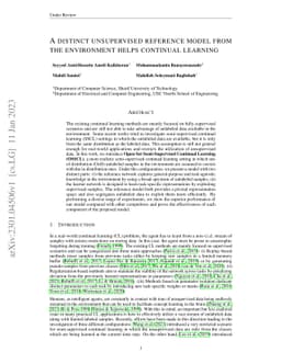 A Distinct Unsupervised Reference Model From The Environment Helps
  Continual Learning