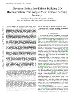 Elevation Estimation-Driven Building 3D Reconstruction from Single-View
  Remote Sensing Imagery