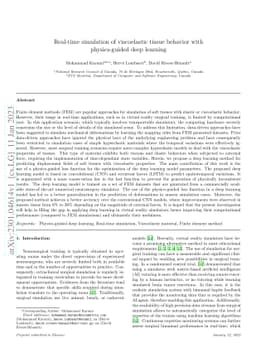 Real-time simulation of viscoelastic tissue behavior with physics-guided
  deep learning