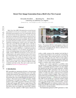 Street-View Image Generation from a Bird's-Eye View Layout