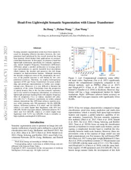 Head-Free Lightweight Semantic Segmentation with Linear Transformer