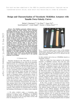 Design and Characterization of Viscoelastic McKibben Actuators with
  Tunable Force-Velocity Curves