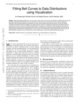 Fitting Bell Curves to Data Distributions using Visualization