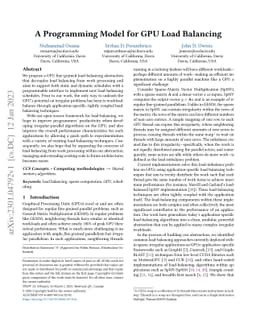 A Programming Model for GPU Load Balancing
