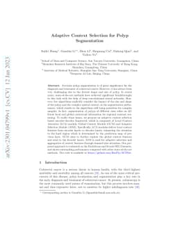 Adaptive Context Selection for Polyp Segmentation