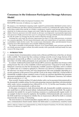 Consensus in the Unknown-Participation Message-Adversary Model