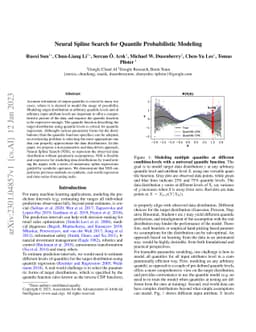 Neural Spline Search for Quantile Probabilistic Modeling
