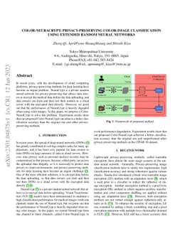 Color-NeuraCrypt: Privacy-Preserving Color-Image Classification Using
  Extended Random Neural Networks