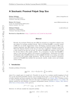 A Stochastic Proximal Polyak Step Size