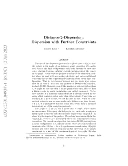 Distance-2-Dispersion: Dispersion with Further Constraints