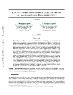 Explicit Context Integrated Recurrent Neural Network for Sensor Data
  Applications