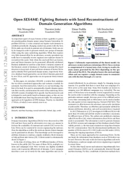 Open SESAME: Fighting Botnets with Seed Reconstructions of Domain
  Generation Algorithms