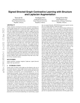 Signed Directed Graph Contrastive Learning with Laplacian Augmentation