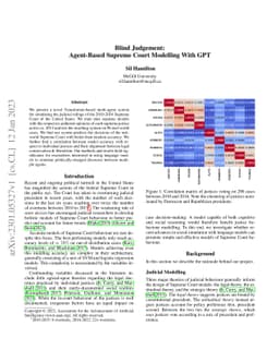Blind Judgement: Agent-Based Supreme Court Modelling With GPT