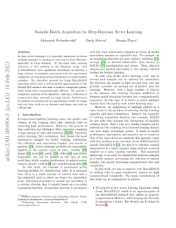 Scalable Batch Acquisition for Deep Bayesian Active Learning