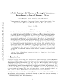 Hybrid Parametric Classes of Isotropic Covariance Functions for Spatial
  Random Fields