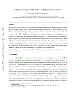 A domain-decomposed VAE method for Bayesian inverse problems