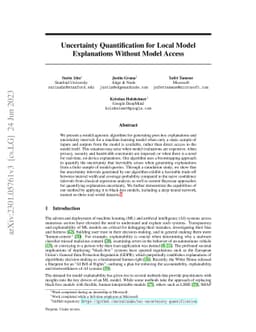 Uncertainty Quantification for Local Model Explanations Without Model
  Access