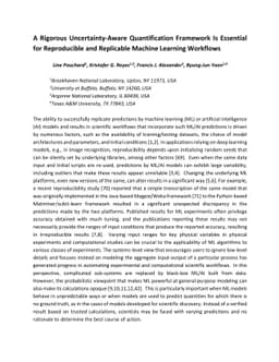 A Rigorous Uncertainty-Aware Quantification Framework Is Essential for
  Reproducible and Replicable Machine Learning Workflows